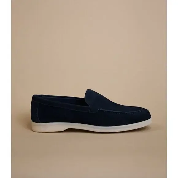 Clorinda Antinori Edoardo Sirena Navy Suede Loafers Men’s Size 41 / 9 - Picture 4 of 14